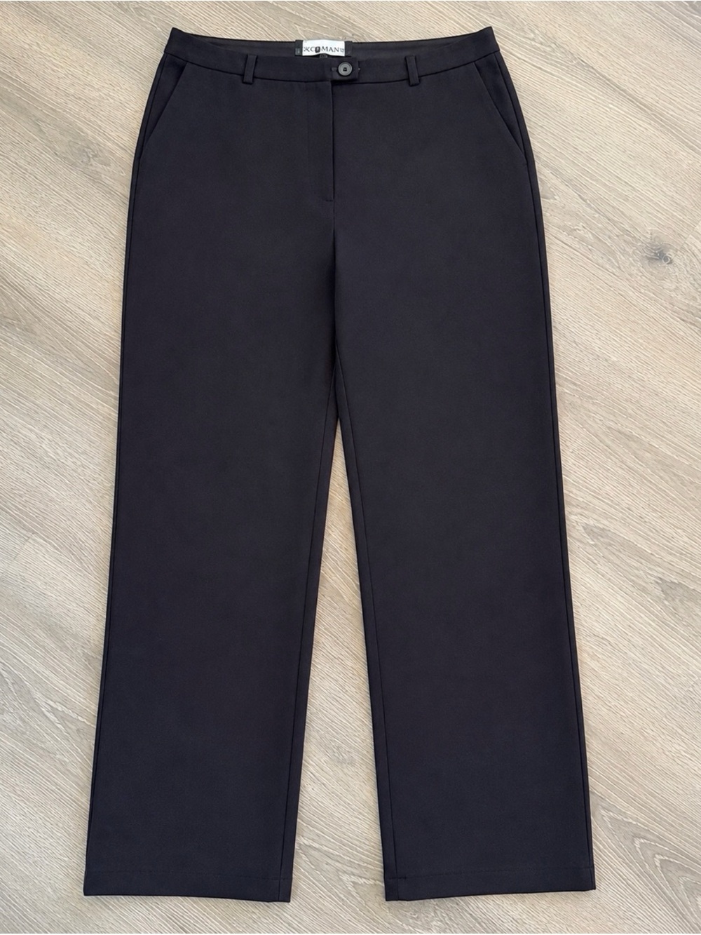 Sag Harbor Women's Black Straight-Leg Trousers Size 14
